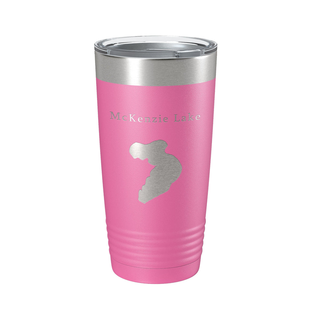 McKenzie Lake Map Tumbler Travel Mug Insulated Laser Engraved Coffee Cup Wisconsin 20 oz
