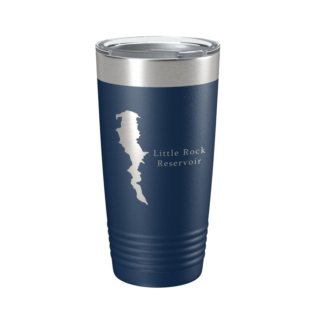 Little Rock Reservoir Tumbler Lake Map Travel Mug Insulated Laser Engraved Coffee Cup California 20 oz