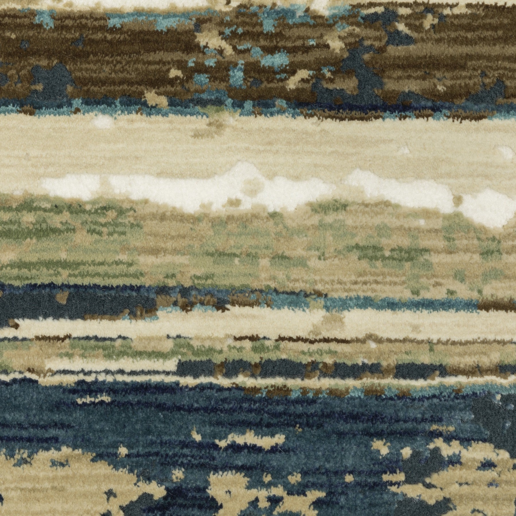 8' X 11' Beige And Blue Abstract Area Rug