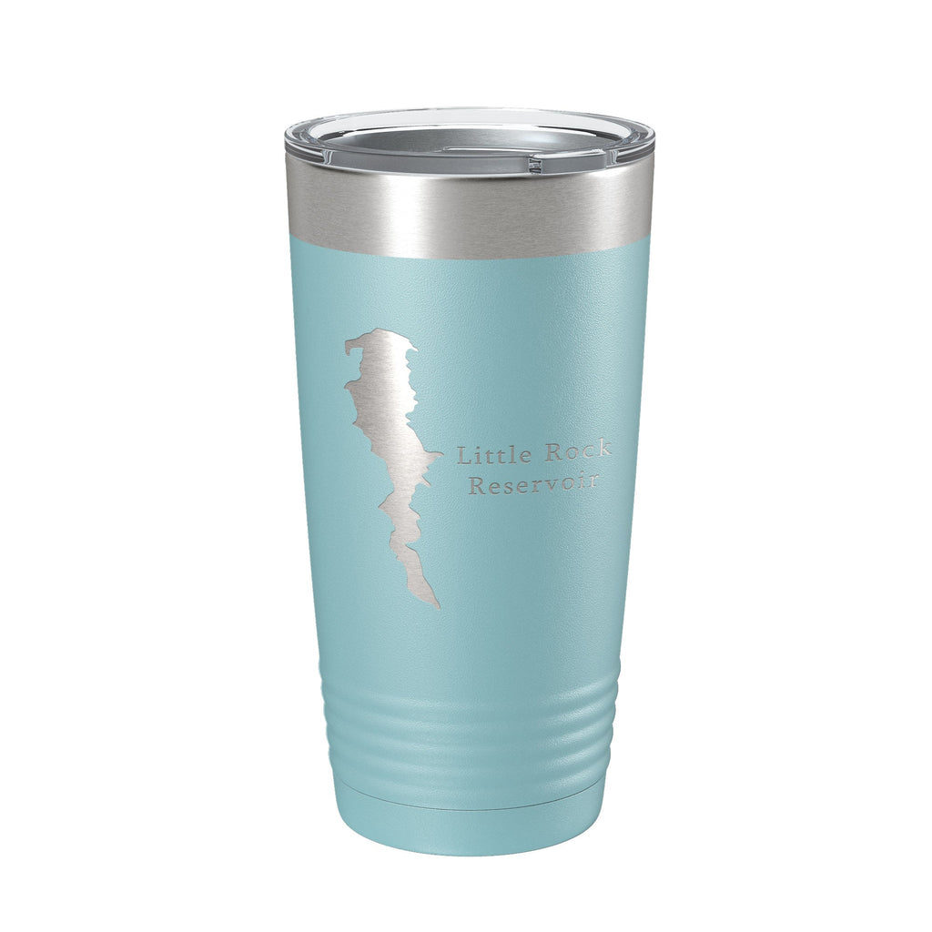 Little Rock Reservoir Tumbler Lake Map Travel Mug Insulated Laser Engraved Coffee Cup California 20 oz