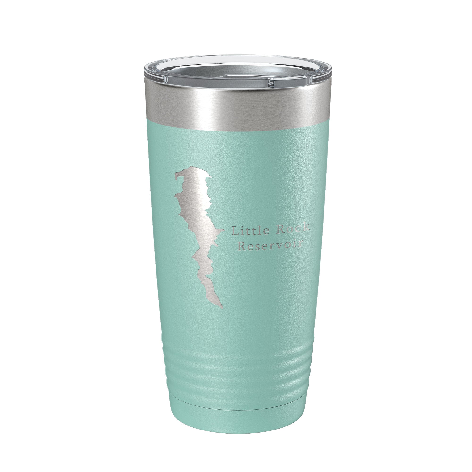 Little Rock Reservoir Tumbler Lake Map Travel Mug Insulated Laser Engraved Coffee Cup California 20 oz