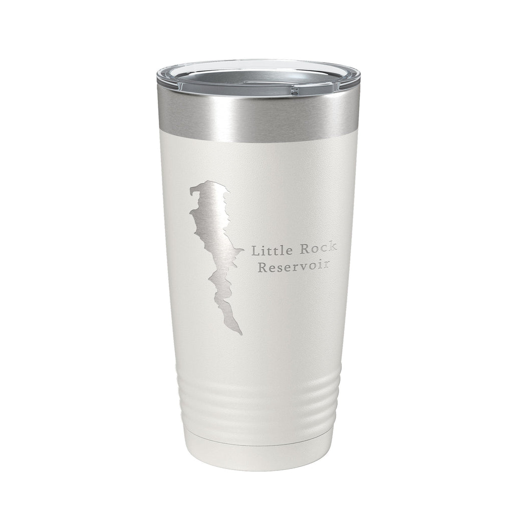 Little Rock Reservoir Tumbler Lake Map Travel Mug Insulated Laser Engraved Coffee Cup California 20 oz