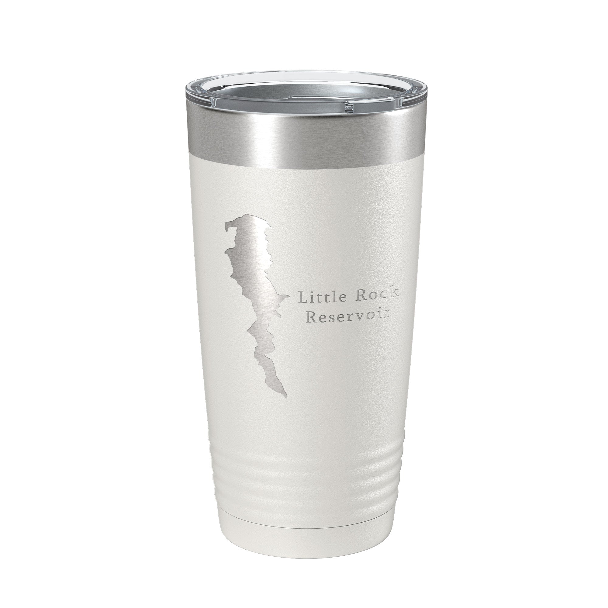 Little Rock Reservoir Tumbler Lake Map Travel Mug Insulated Laser Engraved Coffee Cup California 20 oz